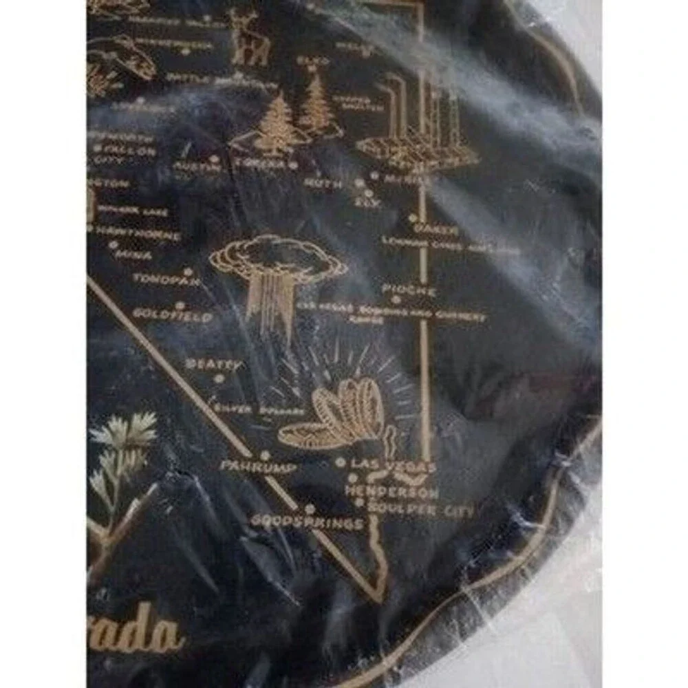 Nevada State Decorated Souvenir Tray w/6 Coasters Las Vegas Goodsprings NOS New